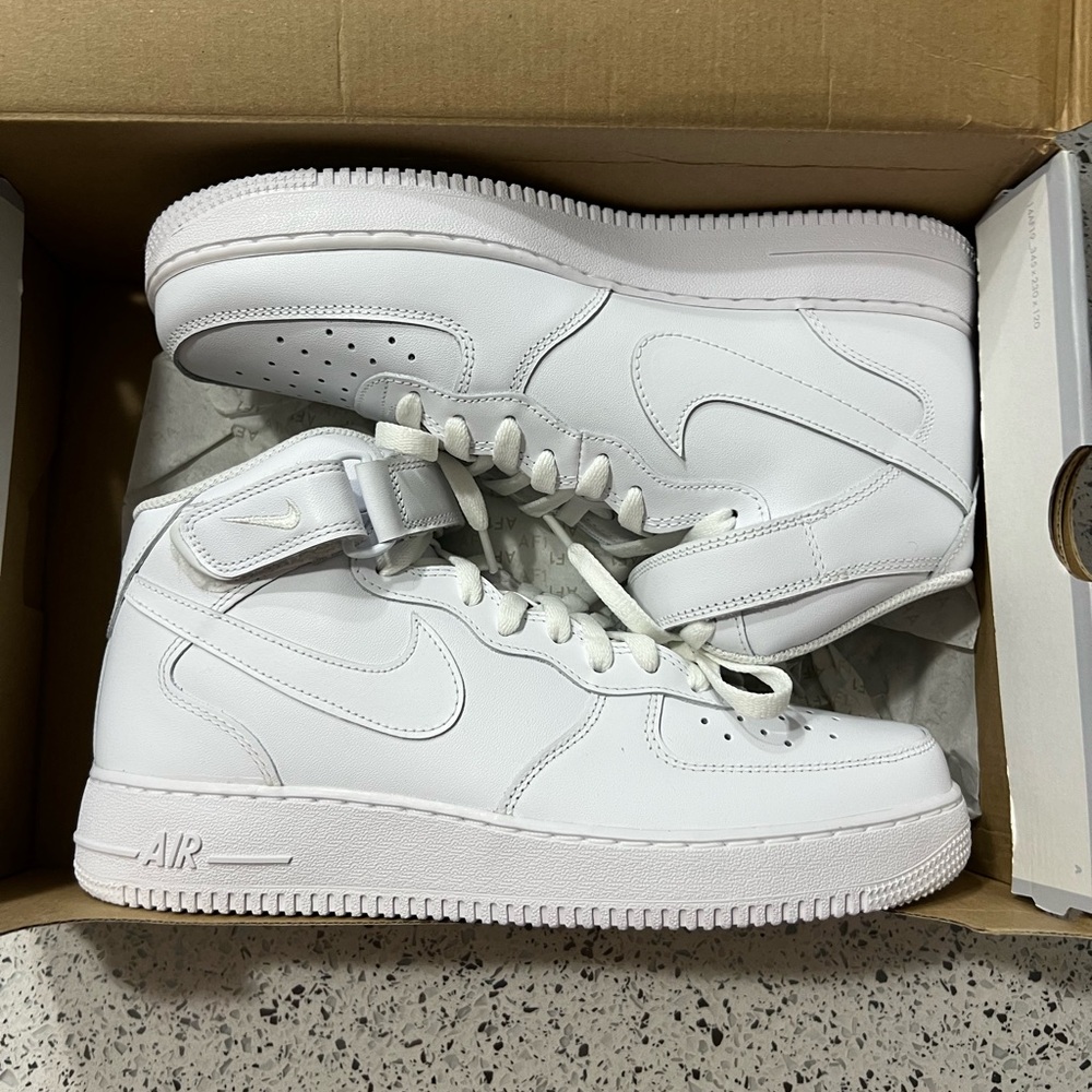 Nike Air Force 1 Mid ‘07 - White/White - NEW IN BOX